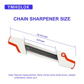 Ymholok Efficient Design 2-in-1 4.8mm Easy File Chainsaw Chain Sharpener Fit for Chain Pitch .325" Diameter 3/16",Easy File Chain Saw Sharpener Tool