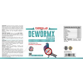 FARMALAB DEWORMX PIGEON TABS DEWORMER EXTRA STRENGTH PIGEONS DESPARASITANTE PARA PALOMAS