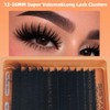 Fluffy Cluster Lashes 100D+200D Individual Eyelashes 256pcs Long 12-26mm Thick