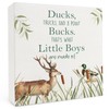FHUGX Hunting Boy Nursery Wood Box Sign 5×5 Inches, Farmhouse