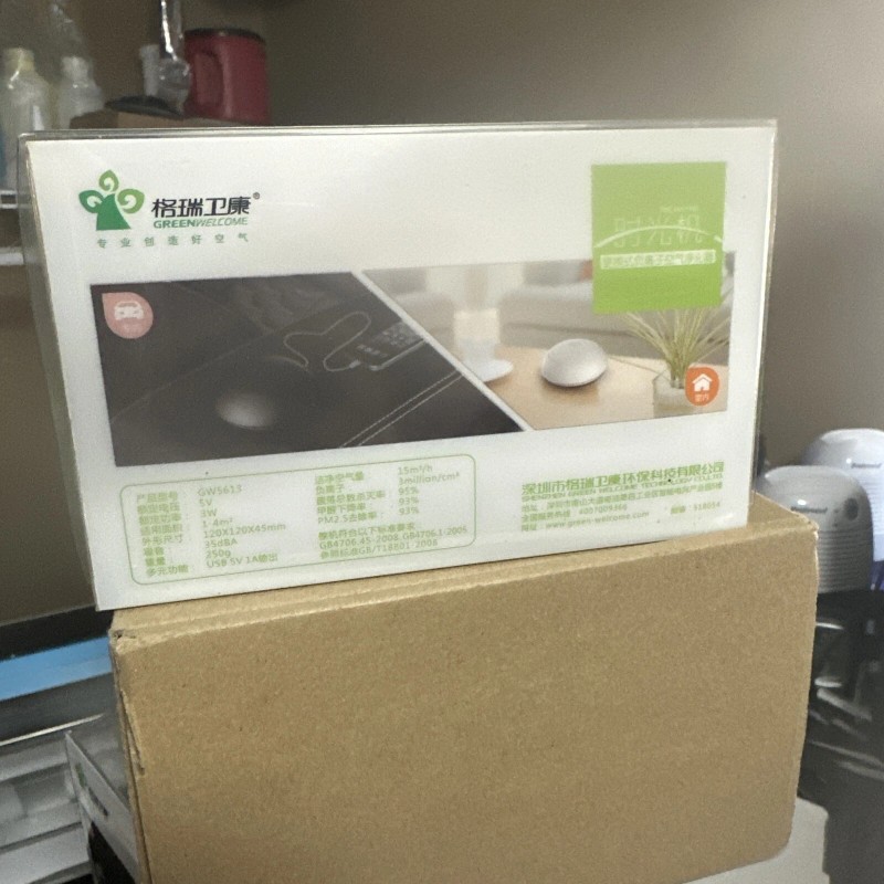 ION GreenWelcome Time Machine Air Purifier Portable Negative Ion GW5613