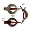 Elegant Cherry Blossom Pattern 11x6cm Large Harp Hair Clip (Ochre)