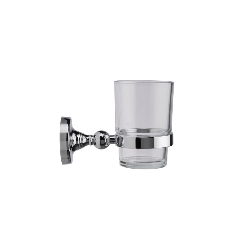 Croydex QM461841 Glue-Fix Worcester Tumbler and Holder, Easy Fit No