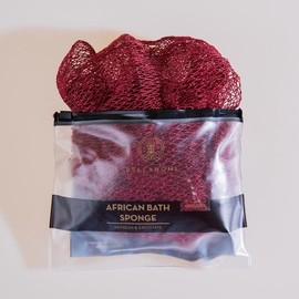Bellanomi African Exfoliating Net Sponge, Ethically Sourced from Nigeria Bath Sponge Smooth Skin Bath Sponge Shower:_Merlot