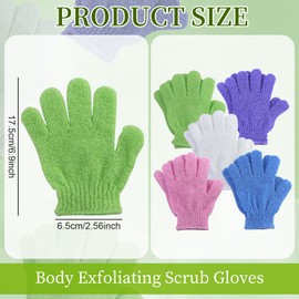 10 Pcs Double Sided Deep Clean Body Exfoliator Scrub for Women & Men (5 Pairs) Shower Gloves Bath Sponge Exfoliating Mitt for Shower, Spa, Massage, Dead Skin Cell Remover