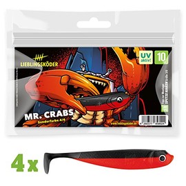 Lieblingsköder Rubber Fishing Bait for Perch Zander Pike 10 cm, Pack of 4