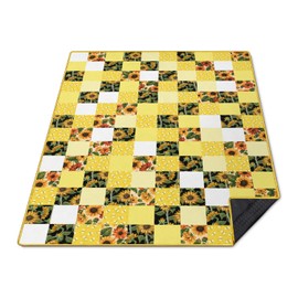 awufncksn Sunflower Bee Picnic Blanket Waterproof Foldable Extra Large Picnic Mat Beach Blanket 60"x80" for Camping Beach Hiking Patio Party Outdoor Decor Gifts