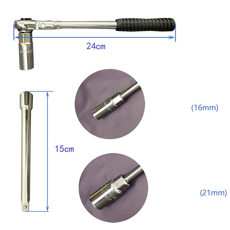 Young Wolf 6" Adjustable 4 Way Ratchet Wrench Handle, 3/8