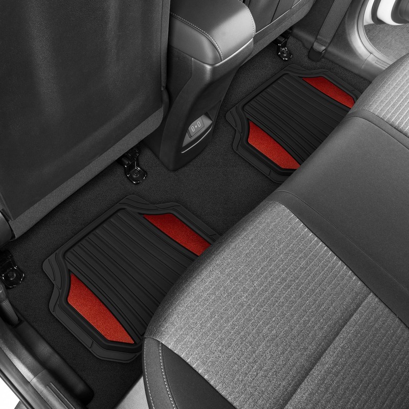 Motor Trend ChromeTech Car Floor Mats Full Set - Durable
