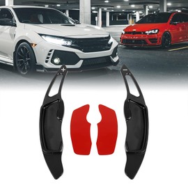 MACHSWON Car Pair Steering Wheel Shift Paddle Aluminum Alloy Shifter Extension Cover Black for Subaru BRZ Forester Impreza WRX Legacy Outback XV Crosstrek