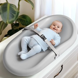Waterproof Baby Changing Pad, Easy to Clean, Non-Slip Diaper Adjustable Safety Belt, Changing Pad for Dresser, Changing Table