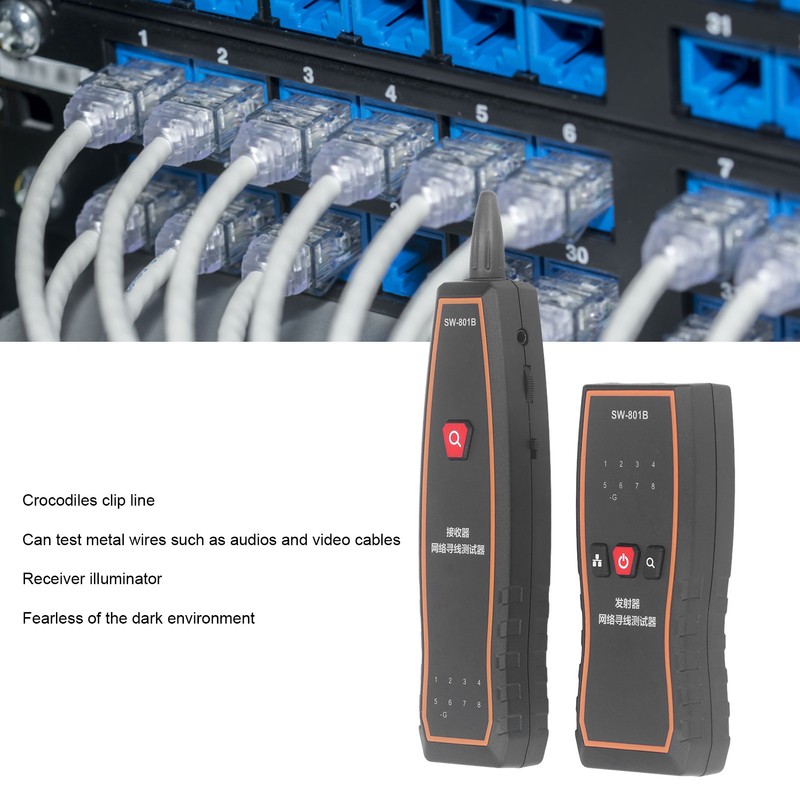 Wire Locator ABS Multifunctional Cable Tester Line Finder for Computer