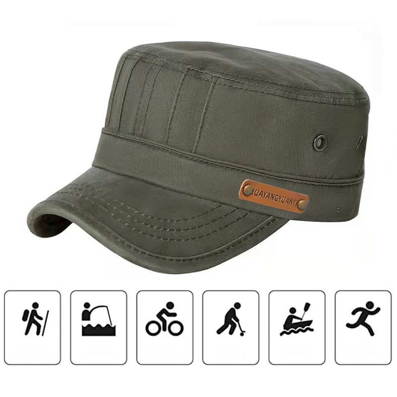 HUA YANG Army Cap Men's Cotton Military Hat Adjustable Baseball