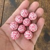15mm Printed Silicone Beads - 10pc:_Pink Cowgirl