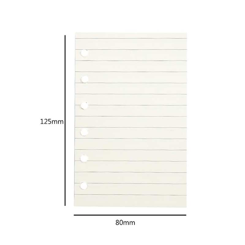 FSSTUD 200 Sheets A7 Blank Lined Paper Refills Small Binder