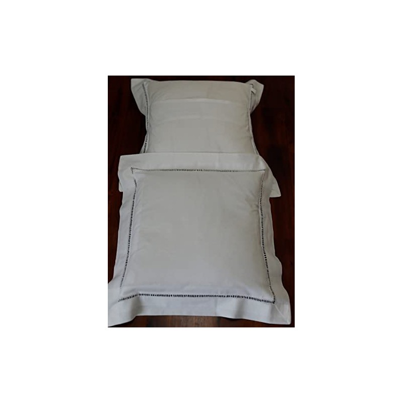 Aude Home Tablecloth White Cotton Hemstitch 85 x 85 cm