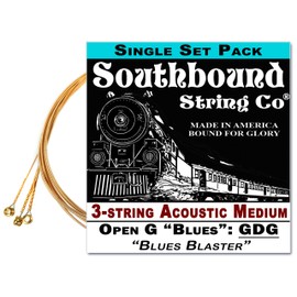 Acoustic Medium 3-String Cigar Box Guitar Strings - Low Open G