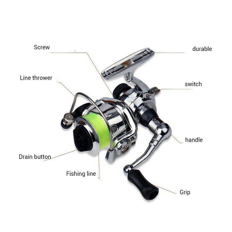 Pocket Aluminum Alloy Fishing Tackle Small Spinning Reel