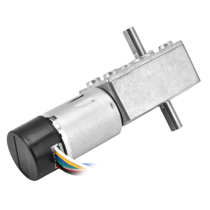 DC Worm Gear Motor 15mm Double Shaft Speed Reduction Drive