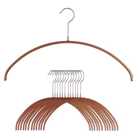 Mawa by Reston Lloyd Euro Series Non-Slip Space Saving Steel Clothes Hanger for Shirts, Dresses, Sweaters, Style 40/P, Copper, Set of 12