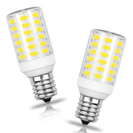 LFLAMPON Kei D28k Kel 2812 Freezer Bulb Fit for Frigidaire Kenmore Electrolux Refrigerator Light Bulb 5304517886 KEI D28a KEL2811 E17 Led Bulb 6W 100-265V WarmWhite 3000K，Pack of 2