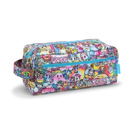 JuJuBe x Tokidoki 20th Anniversary Celebration Be Dapper Toiletry Cosmetic Bag, Cute Zippered Pouch Bag for Women and Girls, Ideal Organization for Travel, Luggage, School, Work, Machine Washable