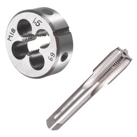 PLEAVIT Tap Dice Set, Torsion Tap, Thread Correction, Tool, Round Dice, Alloy, M18 x 1.5