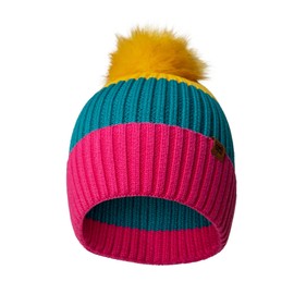 Britt's Knits Kid’s Wonderland Pom Pom Winter Hat Super Soft Stretchy Beanie Puff Pom Hat for Kids Boys & Girls - Yellow