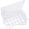 UKKQES 2PCS 28 Grids Clear Stackable Plastic Organizer Storage Box