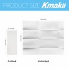 KMAKII Disposable White Paper Dinner Napkins with Built-in Flatware Pocket