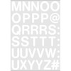 Letters and characters, white, 4 cm high letters in high-quality
