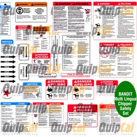 Bandit / Brush Bandit Multi Lingual Chipper Safety Decal Set