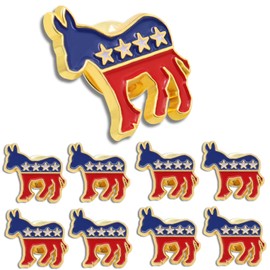 12 Pcs Democratic Party Donkey Enamel Lapel pins Bluk 2024 President Election Brooch Badge Pin Souvenir