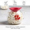 Original Microwave Micro-Pop Popcorn Popper, Borosilicate Glass, 3-in-1 Silicone Lid,