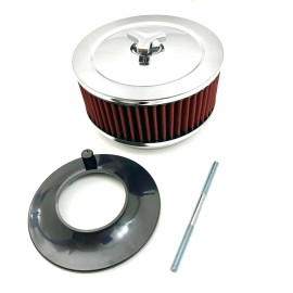 HRC 2 Barrel Carburetor Air Cleaner Set 2 BBL 2-BBL 2-5/8" Neck Diameter Holley RED