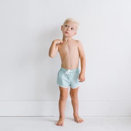 Sisterly Market - Toddler Swim Shorts, Kids/Baby Swimsuit Swimsuit with Stretchy Spandex Liner and Breathable Outer Microfiber Fabric, Baby Boy Bathing Suit Ages 6 to 18 Month, Light Blue