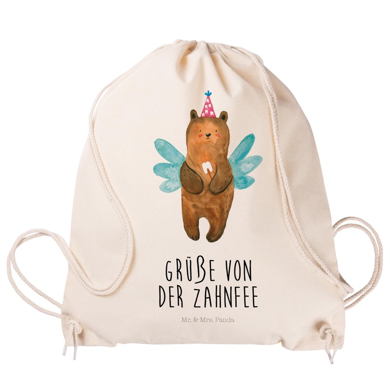Mr. & Mrs. Panda Tooth Fairy Bear Sports Bag, White