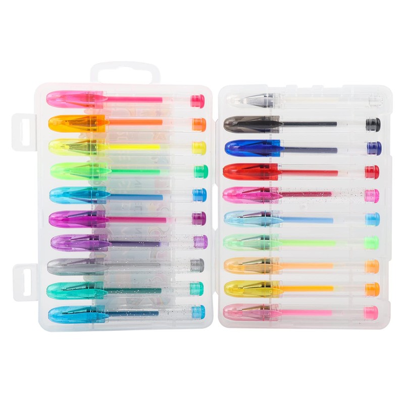 Minago Mini Gel Pens 20 Glitter Colouring Pens for Kids