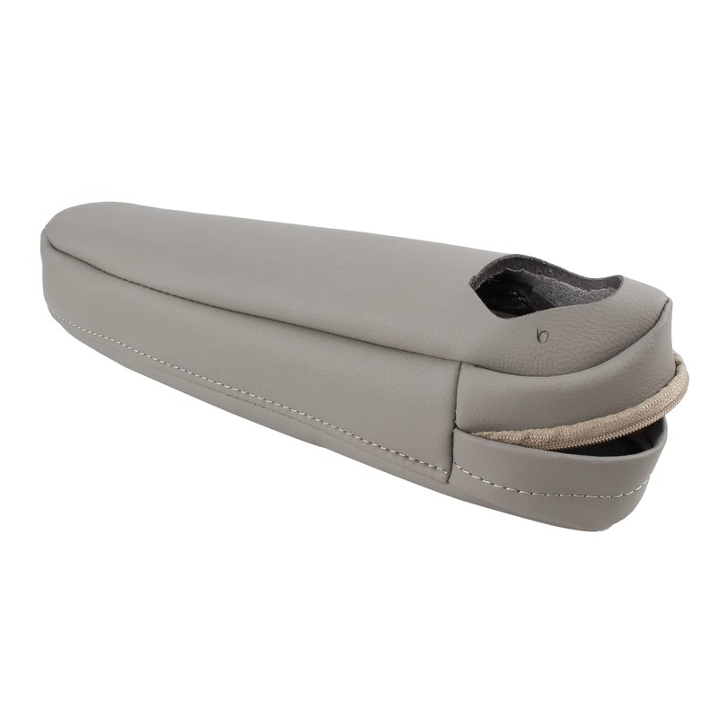 AUTOKAY 2Pcs Gray Leather Seat Armrest Cover Fit for Lexus