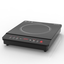 Panana Portable Induction Cooktop Hot Plate Countertop Burner 1800W, 10 Temp Levels, Timer, Auto-Shut-Off, Touch Panel, LED Display, Auto Pot Detection, Child Safety Lock (Red LED Dispaly 2)
