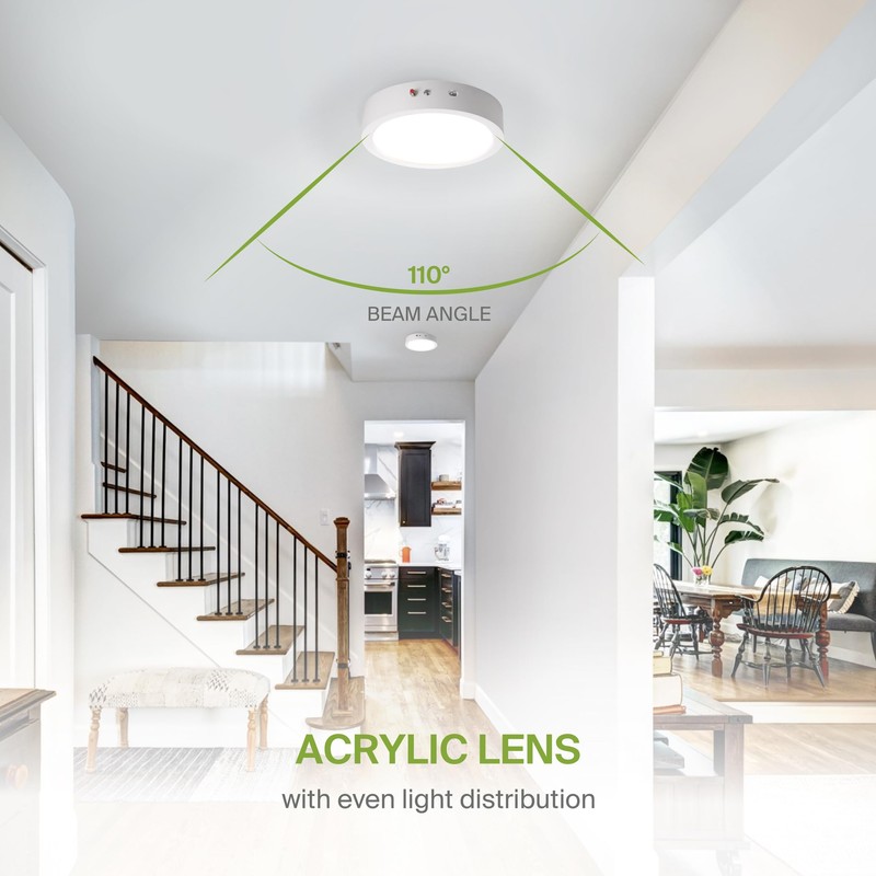 ASD 9 Inch LED Flush Mount Ceiling Light with Emergency