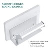 Hoimpro Brushed Silver Aluminum Toilet Paper Holder with White Natural