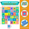 ProSource Kids Foam Puzzle Floor Play Mat with Shapes &