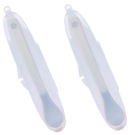 OKAWASI Baby Food Spoons, Set of 2, Color Changing with Temperature Warm Spoons for Baby Burns (Blue)