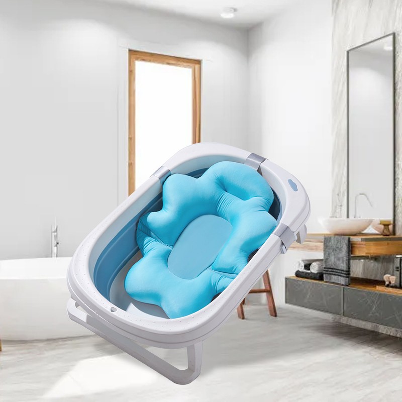 Baby Bath Cushion Pad Adjusted Mesh Support Baby Bath Floating
