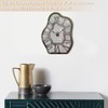 FEUFOAM Modern Wall Clock for Living Room Decor Silver Crystal