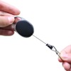 CHROME CRANE Men's Wire Telescopic Key Ring Charm Keychain Black