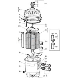 Replacement for DEX2420Z8A Hayward DE and Cartridge Filters Manual Air Relief Valve Oring Kit