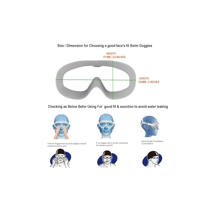 Kids Swim Goggles anteojos de natación Unisex bebé