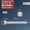 Kozelo 25pcs Socket Head Cap Screws - [M6-1 x 50mm]